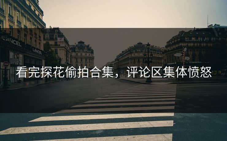 看完探花偷拍合集，评论区集体愤怒