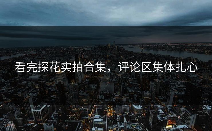 看完探花实拍合集，评论区集体扎心