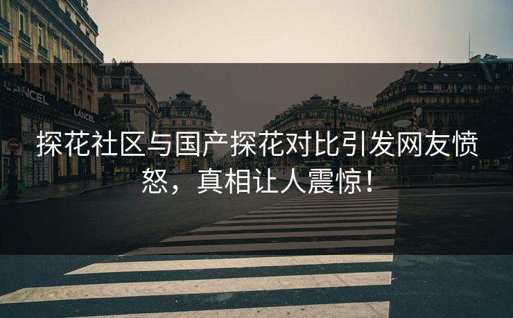 探花社区与国产探花对比引发网友愤怒，真相让人震惊！