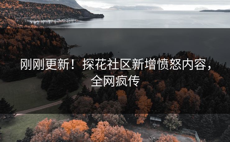 刚刚更新！探花社区新增愤怒内容，全网疯传
