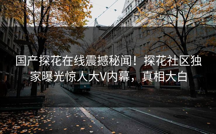 国产探花在线震撼秘闻！探花社区独家曝光惊人大V内幕，真相大白