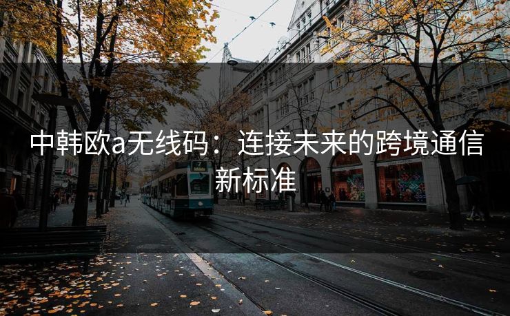 中韩欧a无线码：连接未来的跨境通信新标准